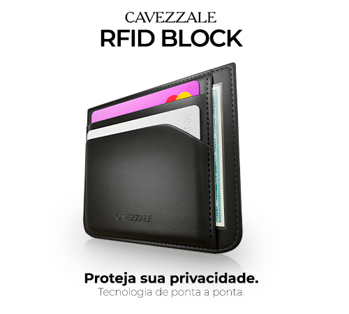 Carteiras Cavezzale RFID BLOCK | Proteja seus dados contra furtos por aproximação