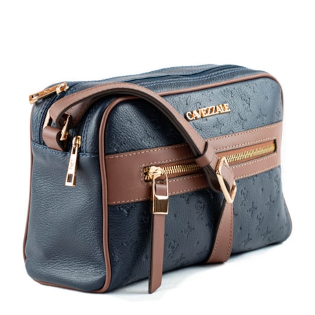 Bolsa de Couro Cavezzale Floter Monograma Marinho/Castor 103577