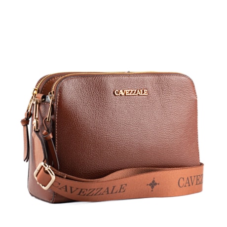Bolsa de Couro Cavezzale Soft Alça Grifada Trufa 102369