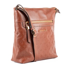 Bolsa de Couro Tiracolo Cavezzale Floter Monograma Camel 102897