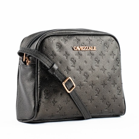 Bolsa de Couro Tiracolo Cavezzale Floter Monograma Preto 103985