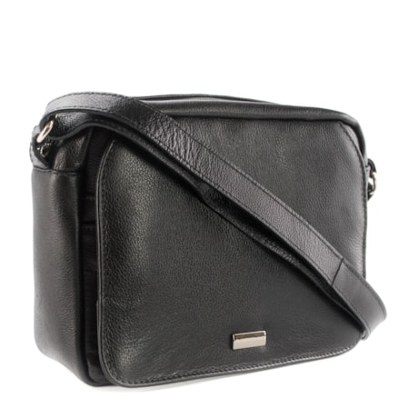 Bolsa de Couro Tiracolo Feminina Cavezzale Preto 101481