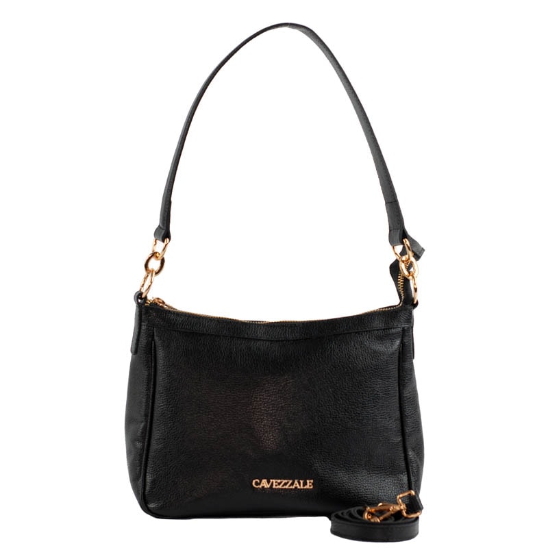 Bolsa Hobo Média Couro Soft Cavezzale Preto 105328