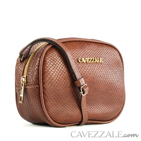 Bolsa Mini Bag de Couro Cavezzale Snake/Floter Ginger 103106