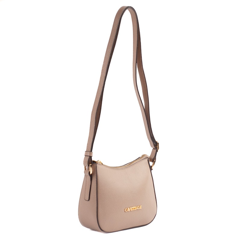 Bolsa Pequena Tiracolo de Couro Floter Cavezzale Taupe 105494