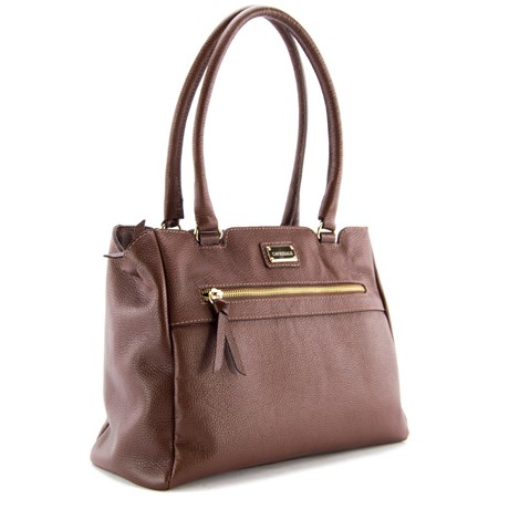Bolsa Shopping Bag de Couro Feminina Cavezzale Castor 099258