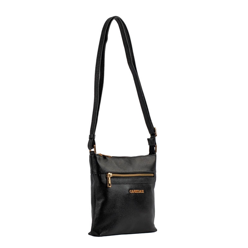 Bolsa Tiracolo de Couro Cavezzale Floter Preto 105321