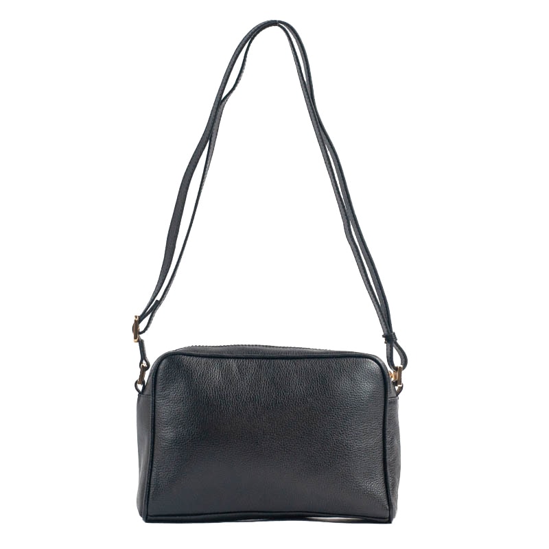 Bolsa Tiracolo Média Couro Monograma Floter Cavezzale Preto 105044