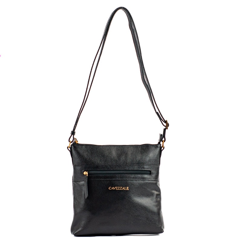Bolsa Tiracolo Média Couro Roma/Atanado Cavezzale Preto 103997