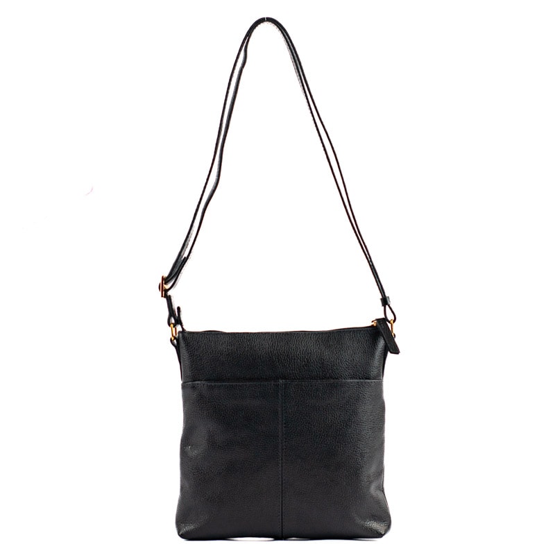 Bolsa Tiracolo Média Couro Roma/Atanado Cavezzale Preto 103997