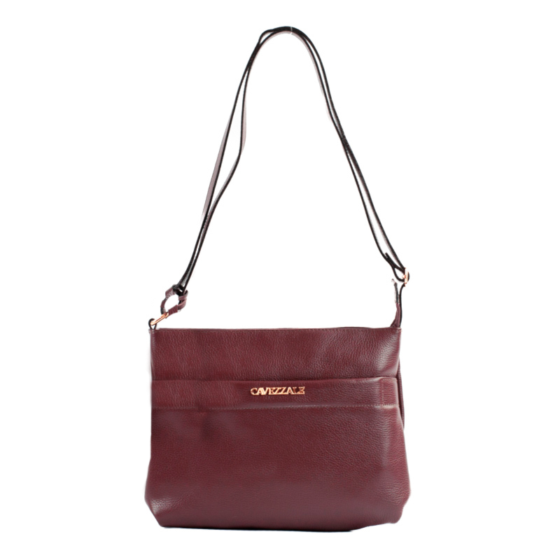 Bolsa Tiracolo Média de Couro Floter Cavezzale Burgundy 105308