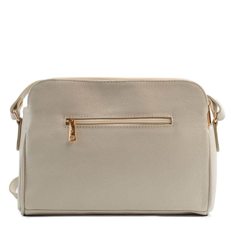 Bolsa Tiracolo Média de Couro Soft Cavezzale Off White 105059