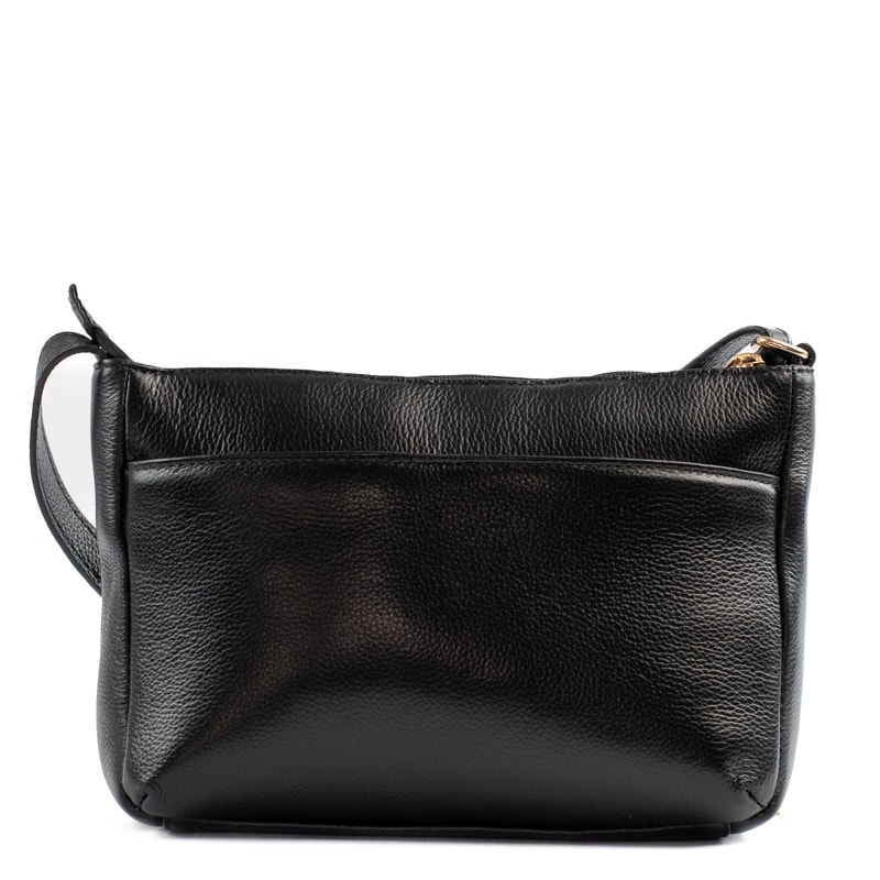 Bolsa Tiracolo Média de Couro Soft Cavezzale Preto 105057
