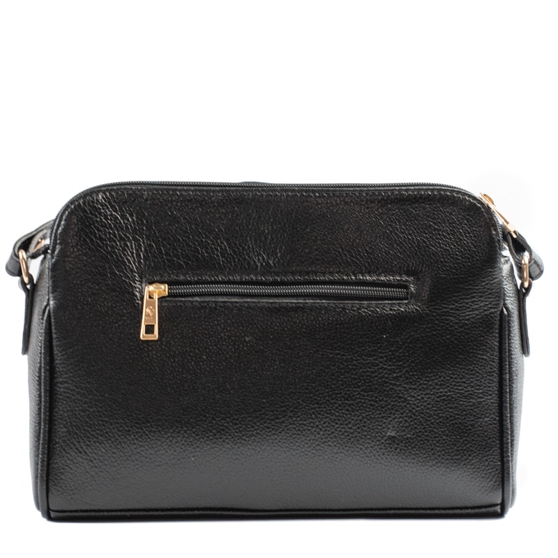 Bolsa Tiracolo Média de Couro Soft Cavezzale Preto 105059