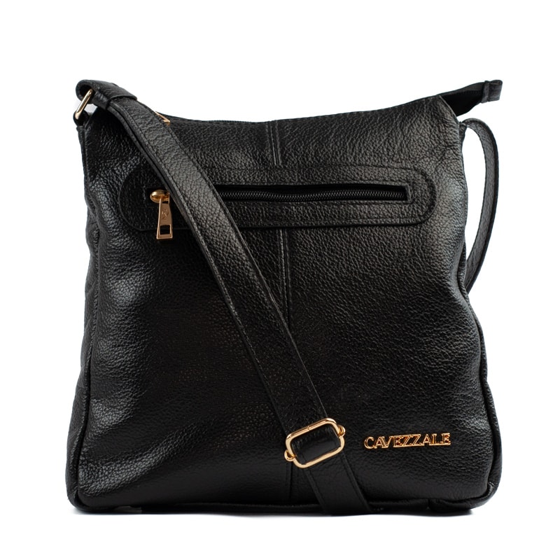 洋楽 Black Casba RARE UNDERGROUND Bolsa Tiracolo Média de Couro Soft Cavezzale Preto 105060