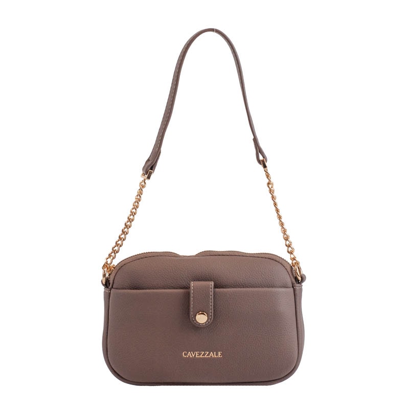 小物 WH & BK Bolsa Tiracolo Pequena Feminina Cavezzale Marrom 105538