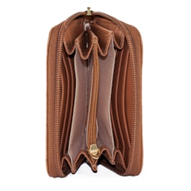 Carteira Feminina de Couro Cavezzale Monograma Camel 103945