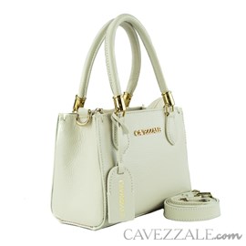 Mini Bag de Couro Feminina Cavezzale Flay Slim Off White 102713