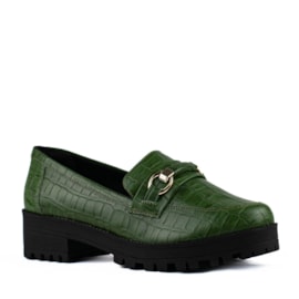Mocassim de Couro Cavezzale Olive 103803