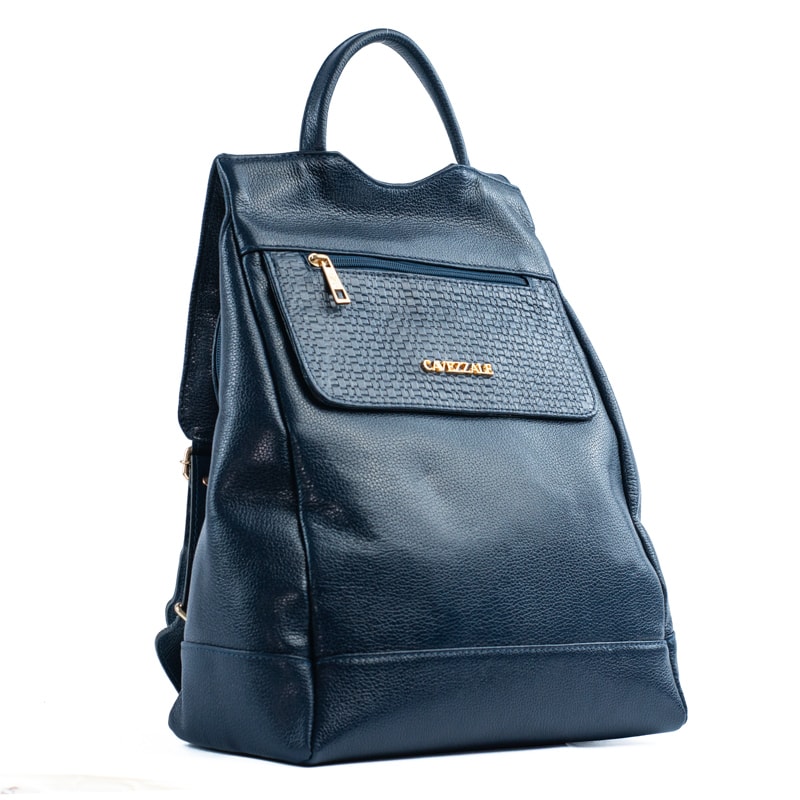 Mochila de Couro Antifurto Cavezzale Floter Marinho 105062