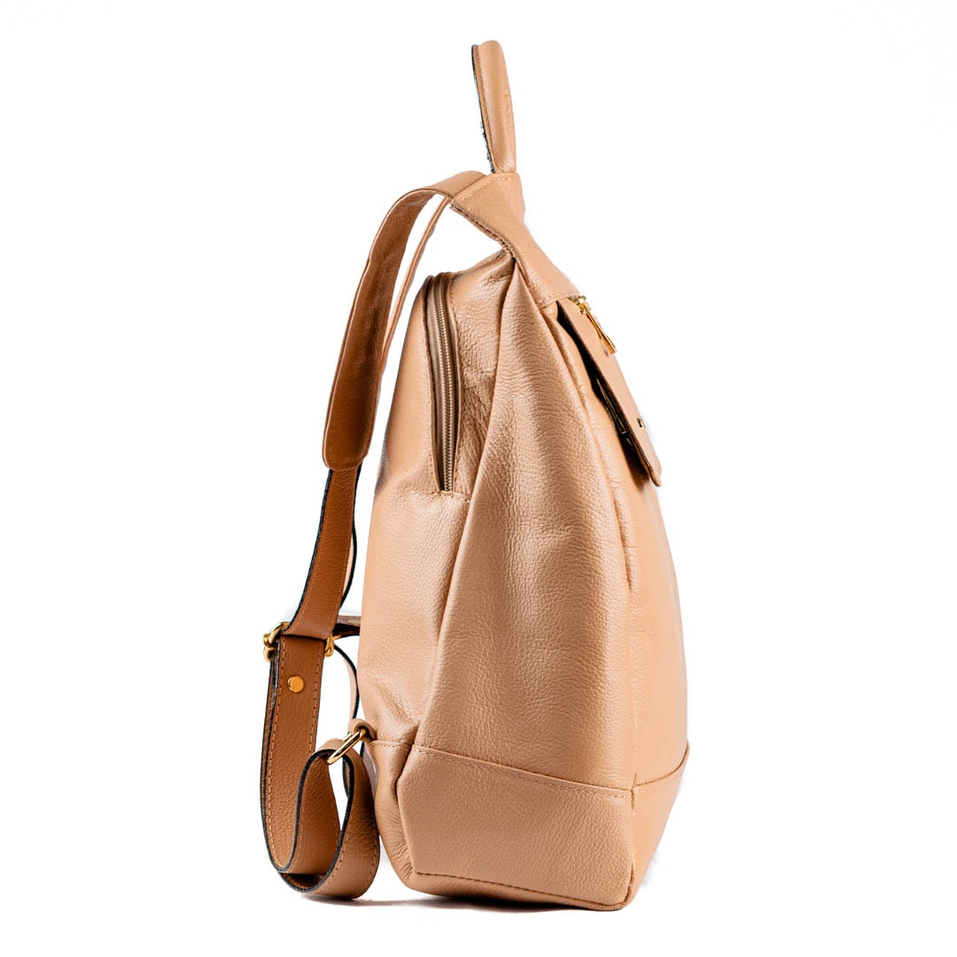 Mochila de Couro Antifurto Cavezzale Floter Nude 103581