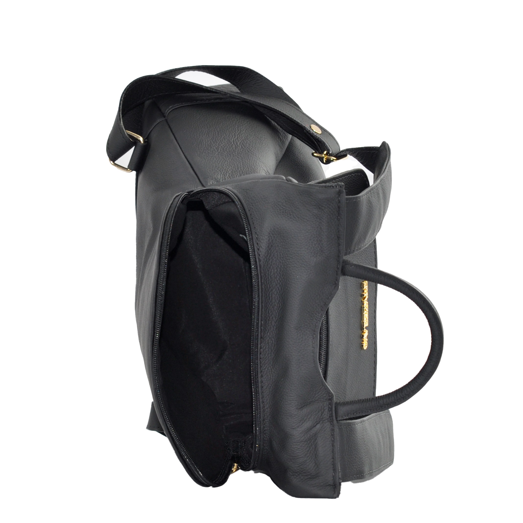 Mochila de Couro Antifurto Cavezzale Floter Preto 103581