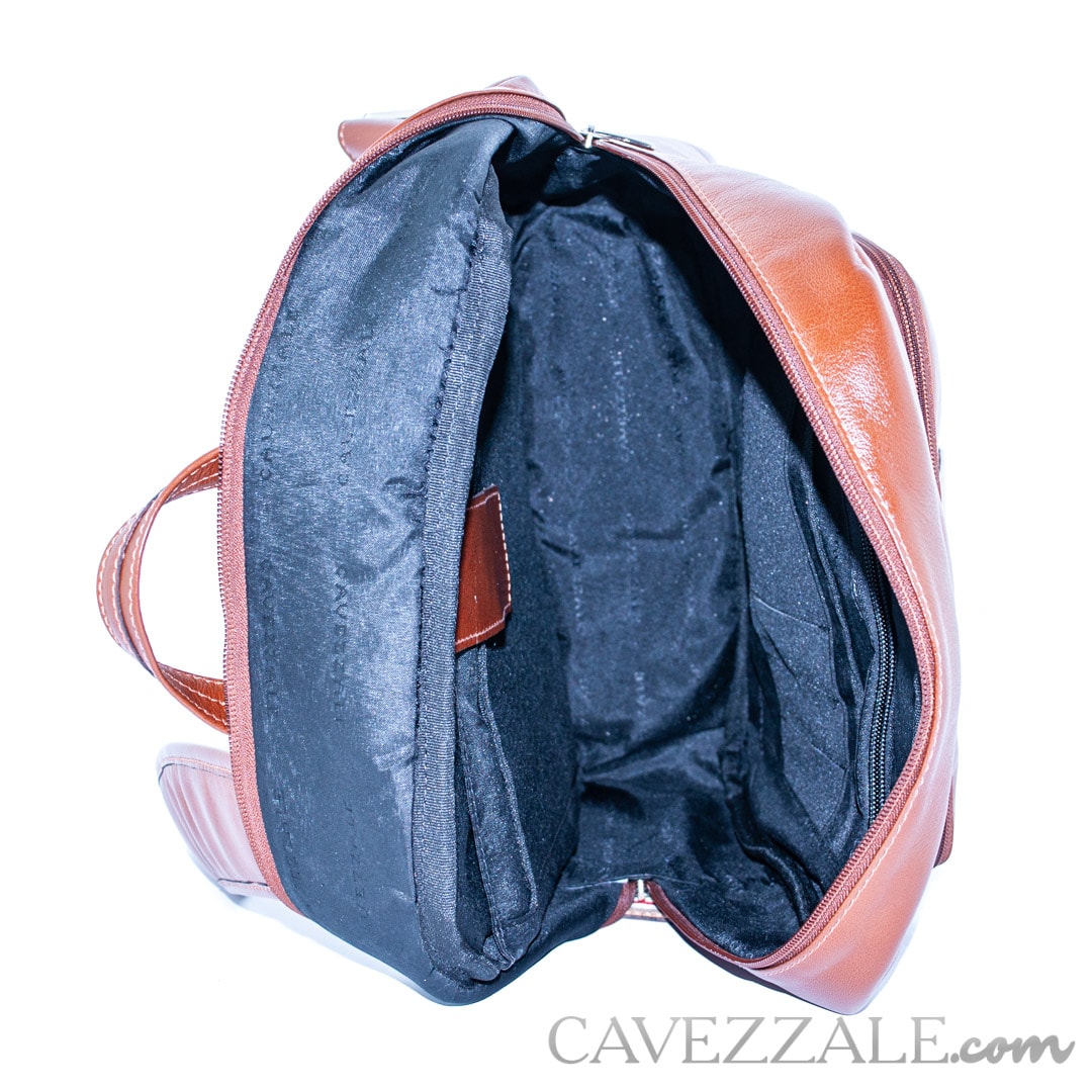 Mochila De Couro Masculina Cavezzale Pinhão 099657