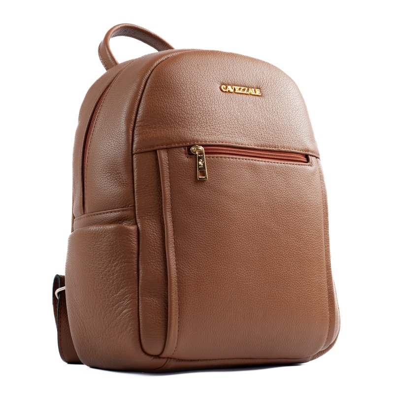 Mochila de Couro Soft Cavezzale Caramelo 105056