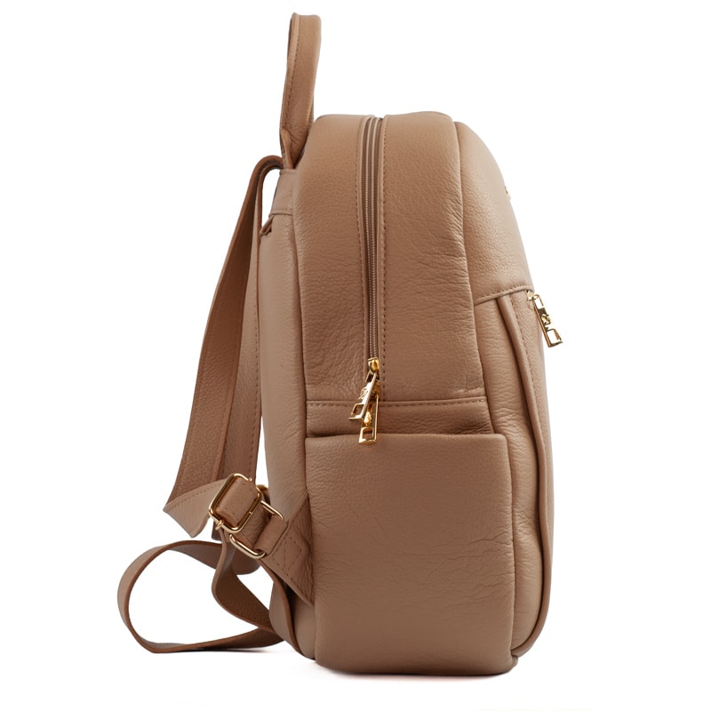 Mochila de Couro Soft Cavezzale Nude 105056