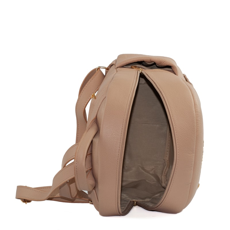 Mochila de Couro Soft Cavezzale Nude 105056