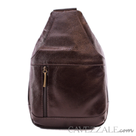 Mochila de Couro Tranversal Cavezzale Café 101517
