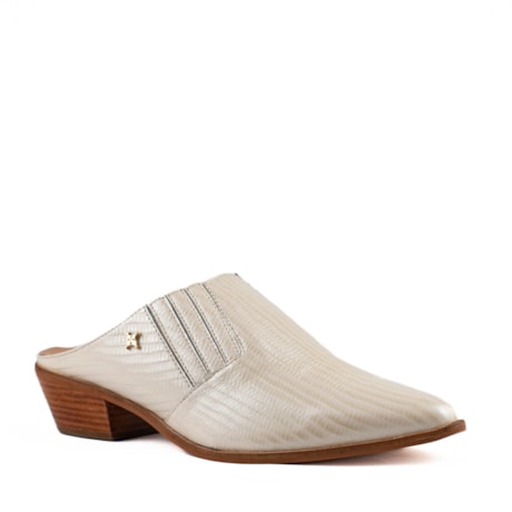 Mule de Couro Cavezzale Off White 103808