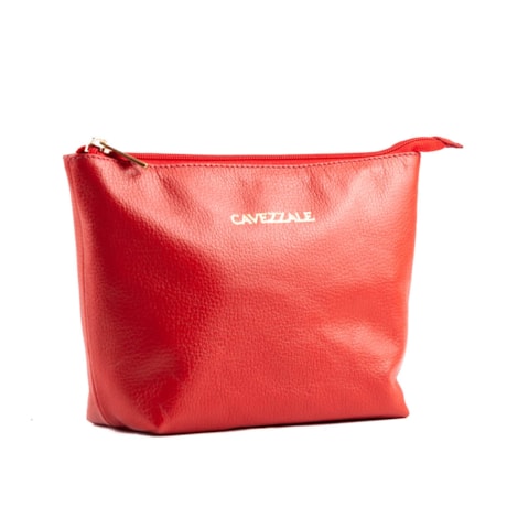 Necessaire de Couro Pequena Cavezzale Roma Vermelho 102760