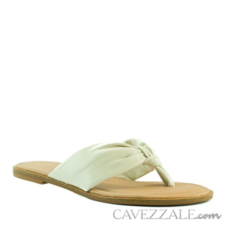 Sandália de Couro Cavezzale Off White 102150