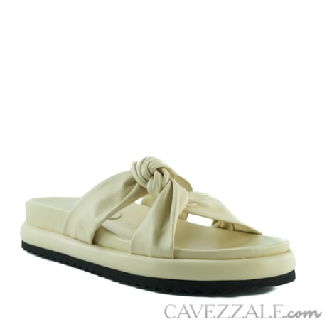 Sandália de Couro Cavezzale Veneto Crema 102565