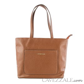 Shopping Bag de Couro Cavezzale Soft Capuccino 103095