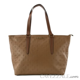Shopping Bag de Couro Feminina Cavezzale Monograma Arabica 102568