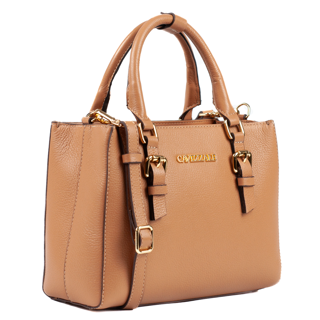Tote Bag Média Couro Soft Cavezzale Caramelo 104761