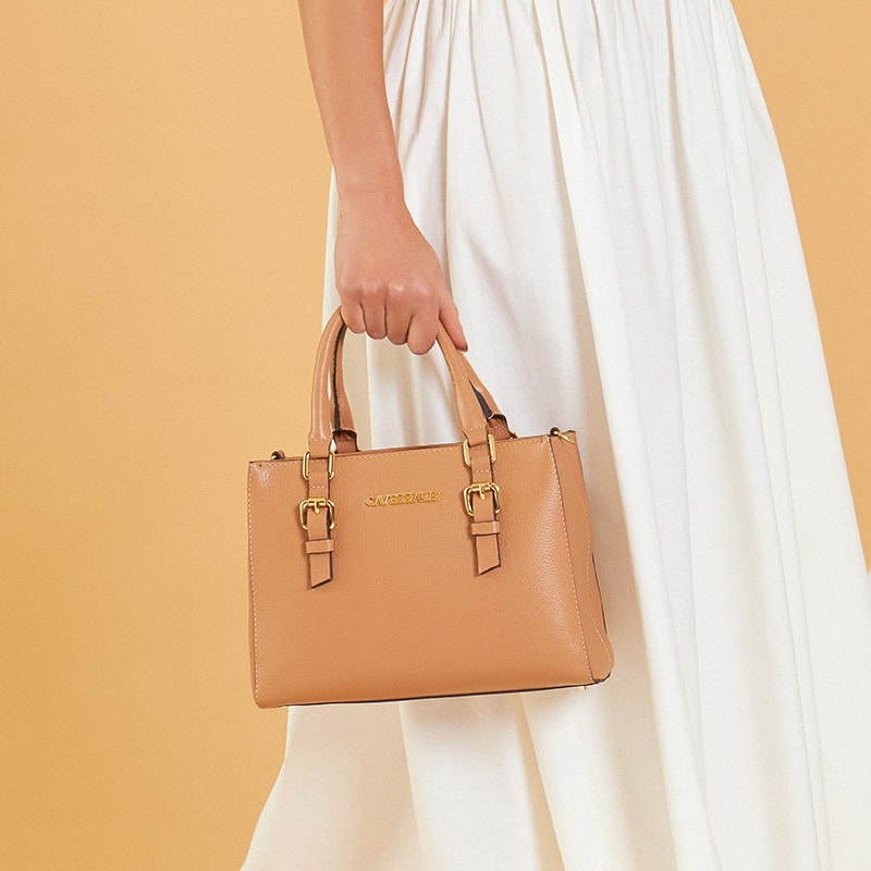Tote Bag Média Couro Soft Cavezzale Caramelo 104761